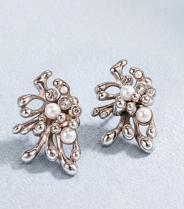 Σκουλαρίκια MARONI Abstract Pearl Drops