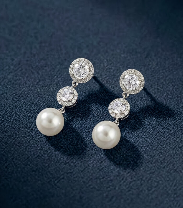 Σκουλαρίκια MARONI Diamond Pearl