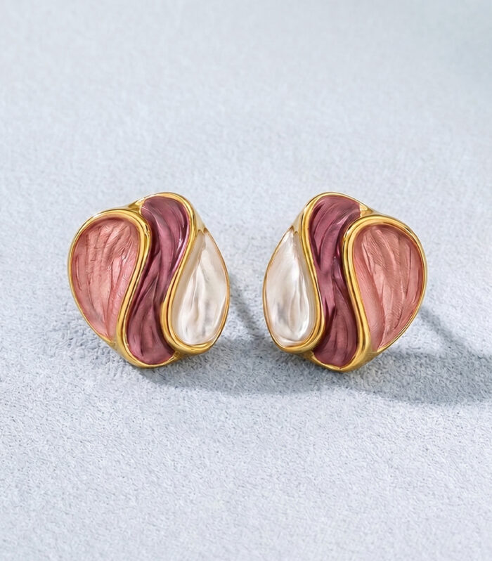 Σκουλαρίκια MARONI Velvet Wave Studs