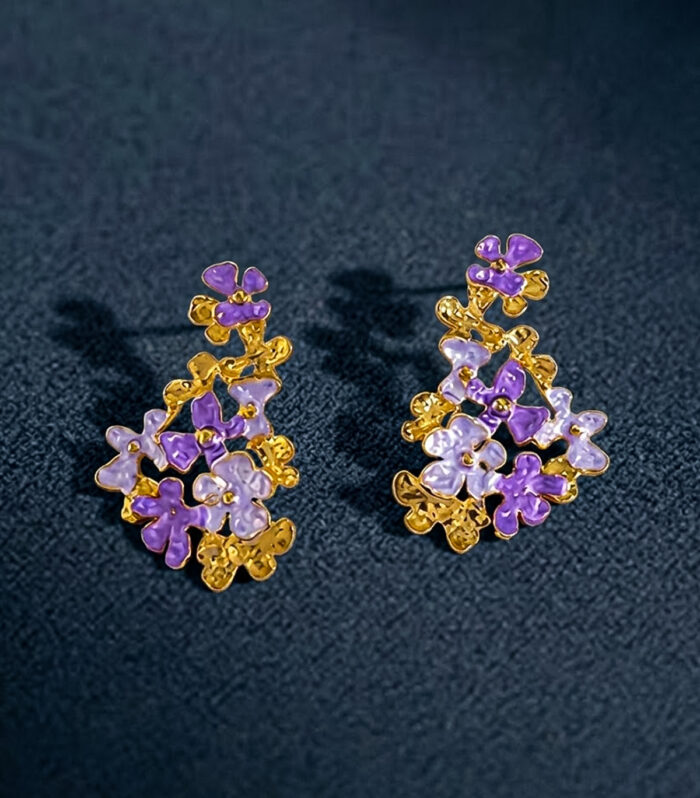 Σκουλαρίκια MARONI Violet Petals