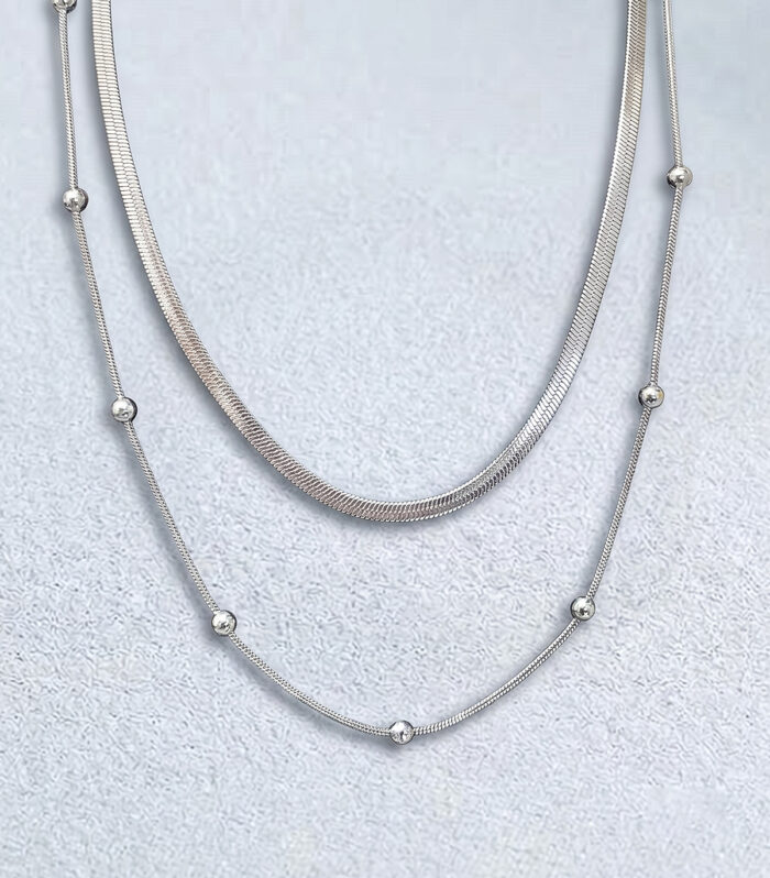 Κολιέ MARONI BEADED TWIN