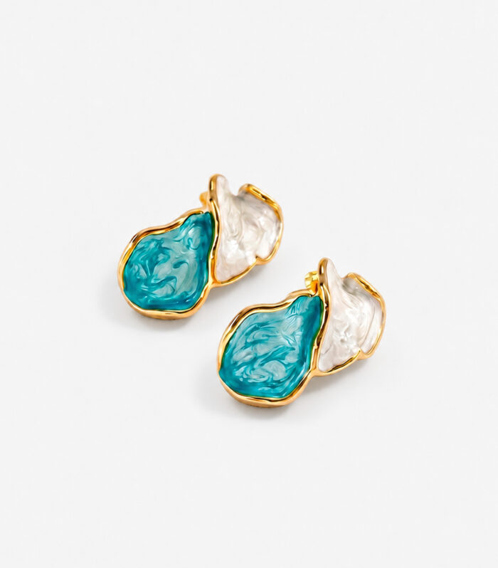 Σκουλαρίκια MARONI ENAMEL WAVE