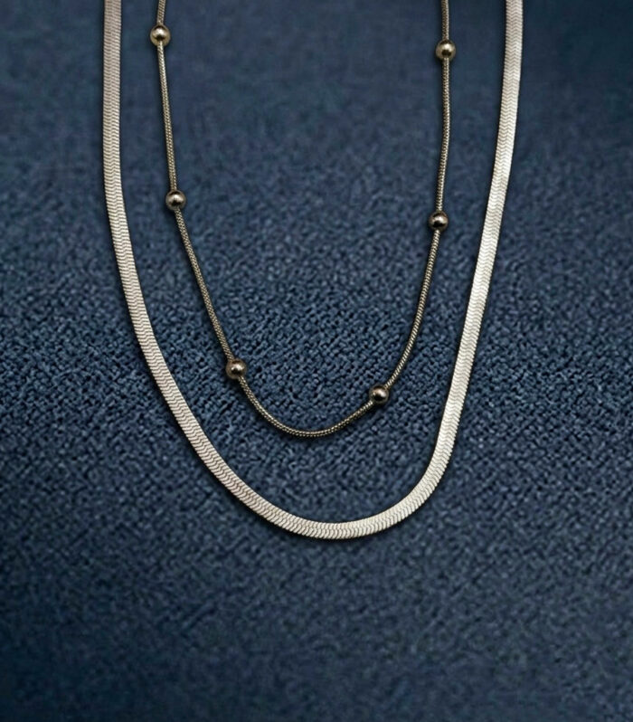 Κολιέ MARONI BEADED TWIN