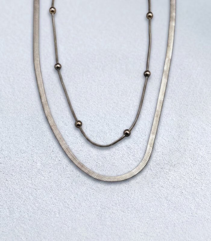 Κολιέ MARONI BEADED TWIN