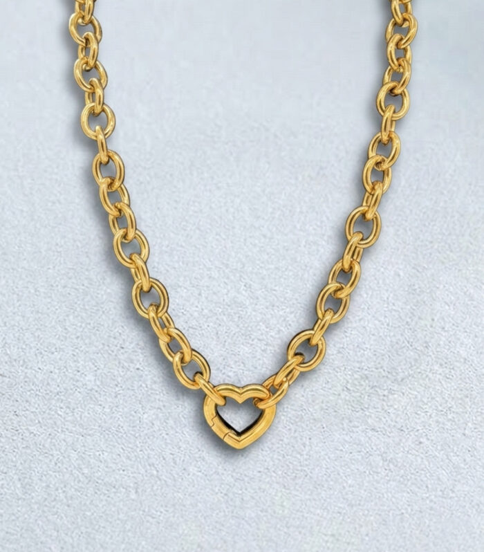 Κολιέ MARONI HEART LINK