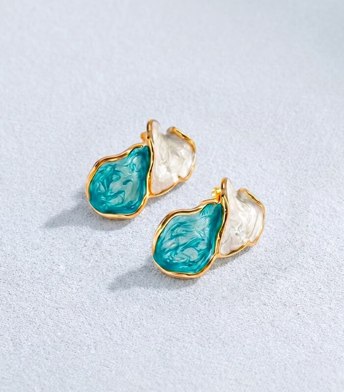 Σκουλαρίκια MARONI ENAMEL WAVE