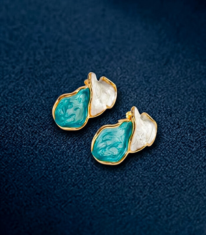 Σκουλαρίκια MARONI ENAMEL WAVE