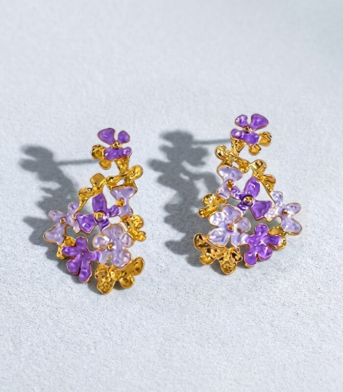 Σκουλαρίκια MARONI Violet Petals
