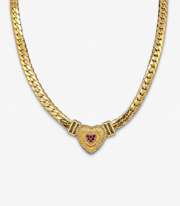 Κολιέ MARONI Antique Heart Ruby