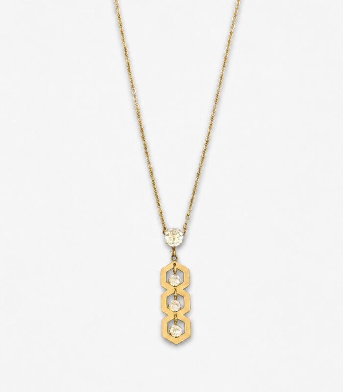 Κολιέ MARONI Honeycomb Crystal Drop