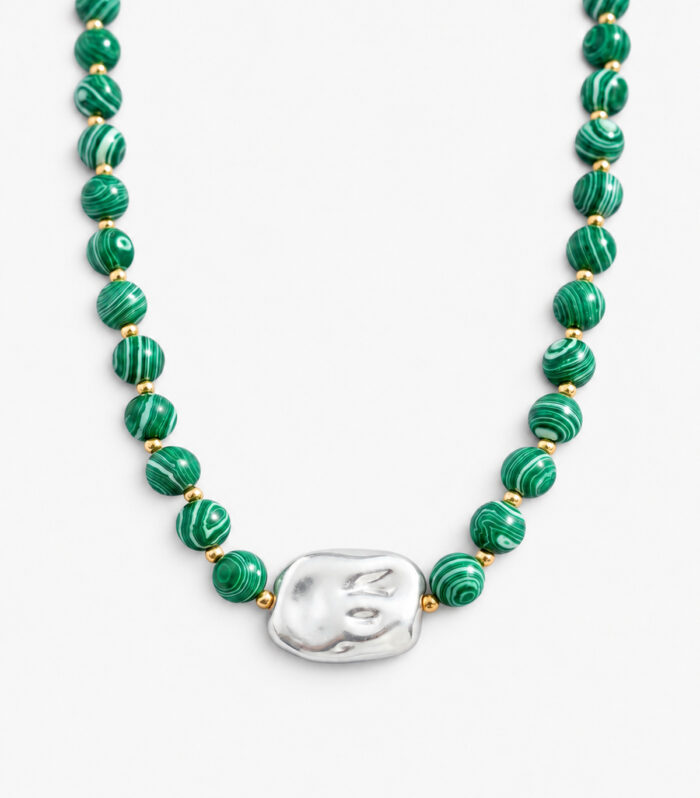 Κολιέ MARONI MALACHITE PEARL