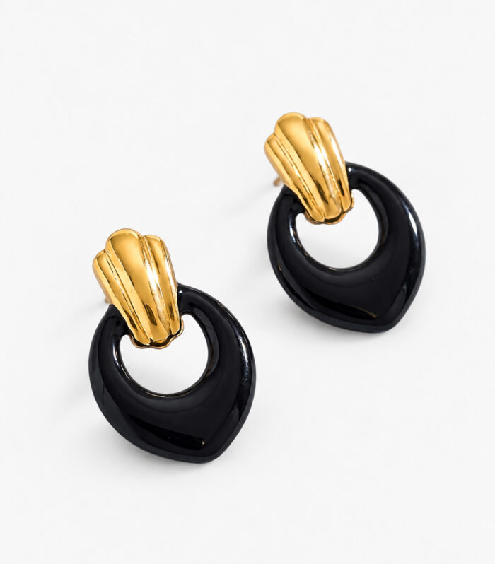 Σκουλαρίκια MARONI ONYX NOIR