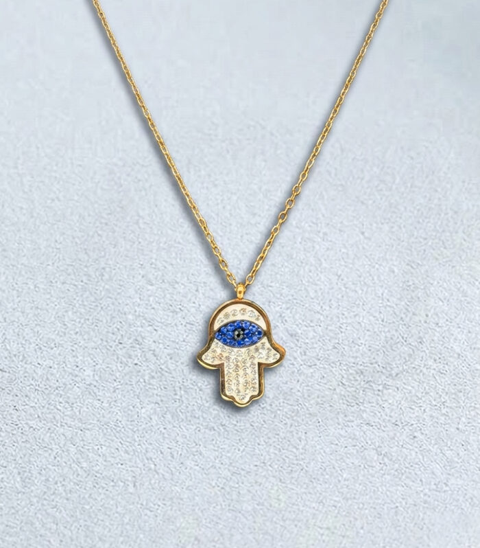 Κολιέ MARONI Hamsa Blue Protection