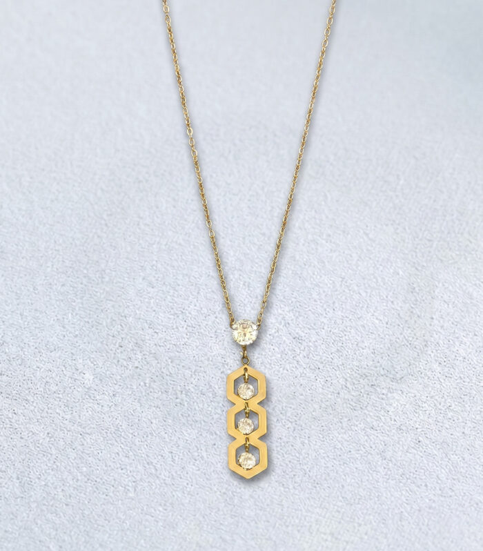 Κολιέ MARONI Honeycomb Crystal Drop