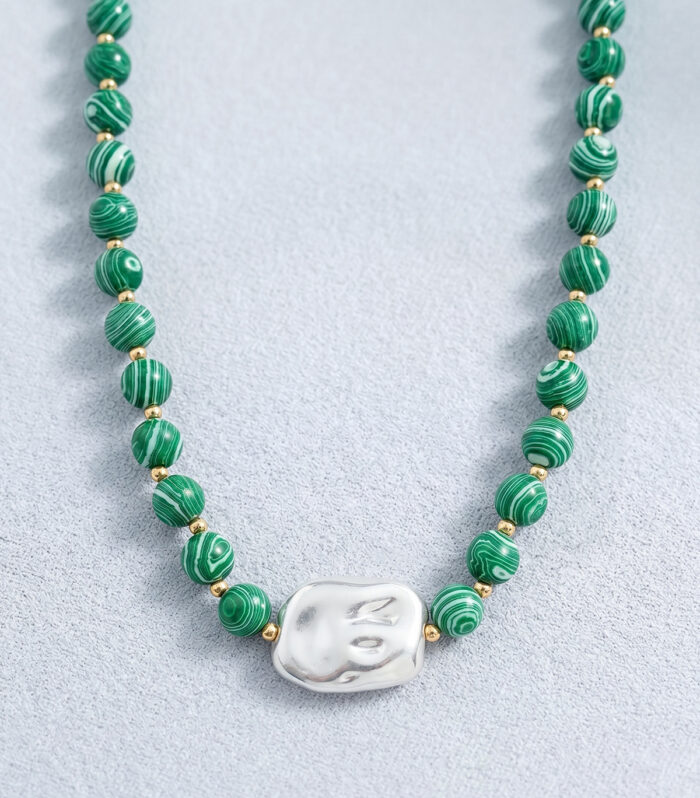 Κολιέ MARONI MALACHITE PEARL