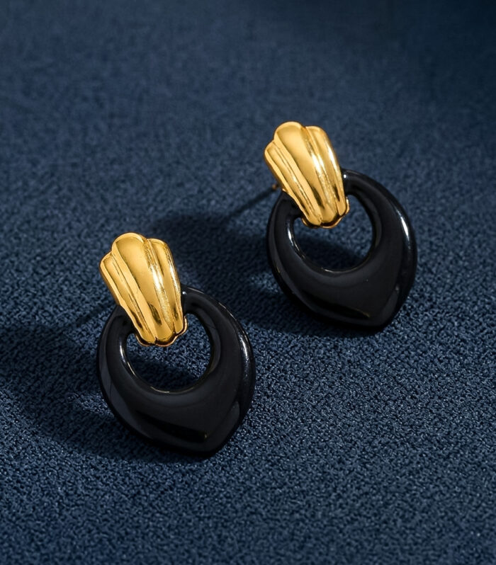 Σκουλαρίκια MARONI ONYX NOIR