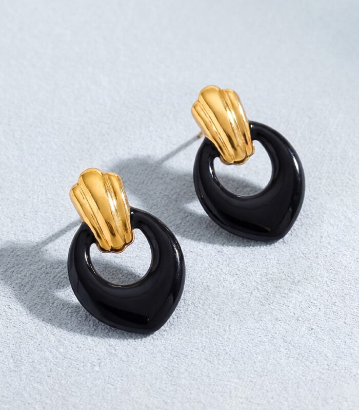 Σκουλαρίκια MARONI ONYX NOIR