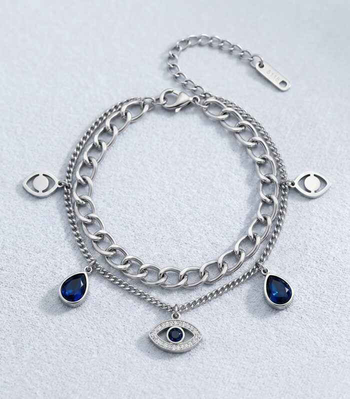 Βραχιόλι MARONI Sapphire Eye Double Layer