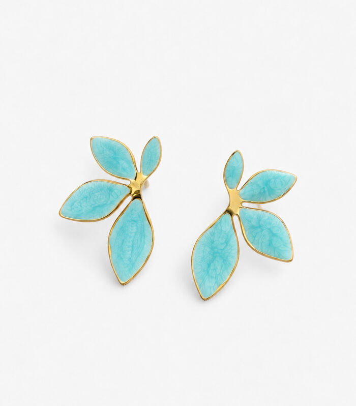 Σκουλαρίκια MARONI Nymphaea Leaf Studs