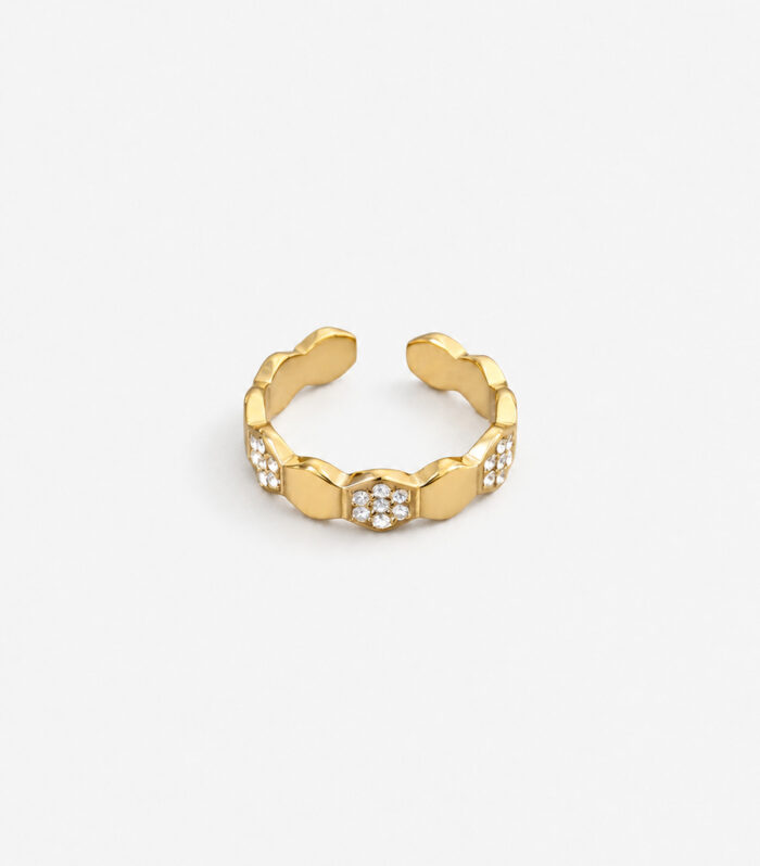 Δαχτυλίδι MARONI Golden Honeycomb Pave