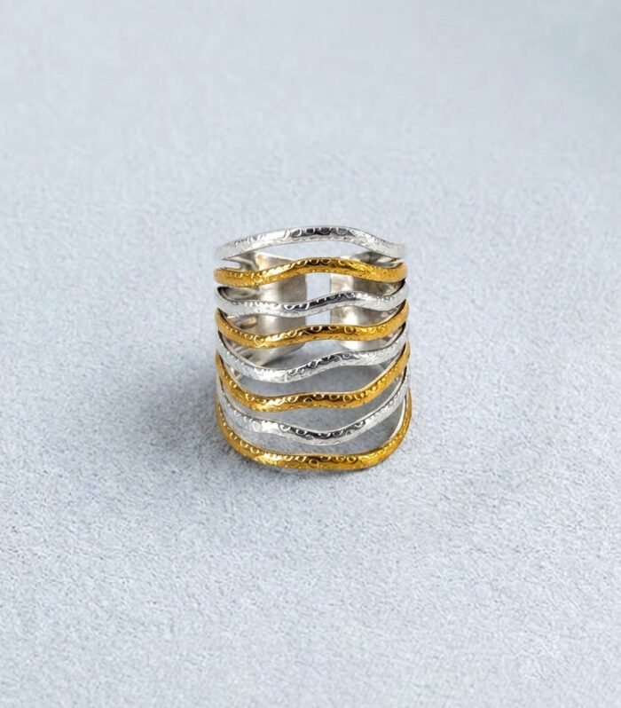 Δαχτυλίδι MARONI Textured Ripple Band