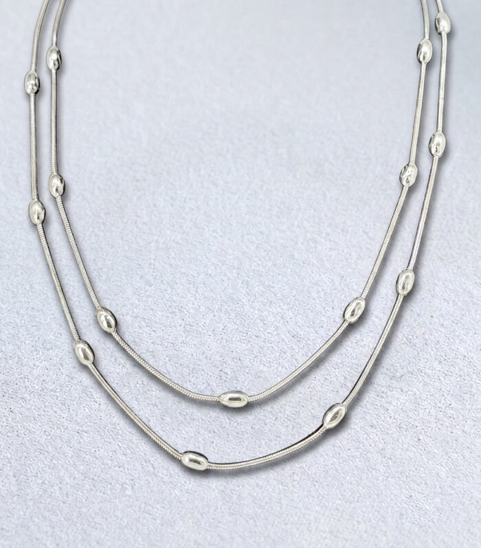 Κολιέ MARONI Double Station Snake Chain