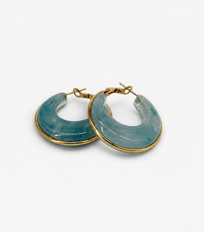 Σκουλαρίκια MARONI Chunky Marble Hoops