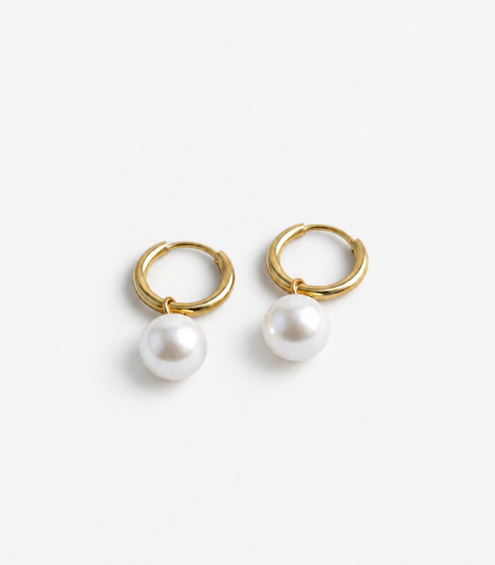 Σκουλαρίκια MARONI Golden Pearl Huggies