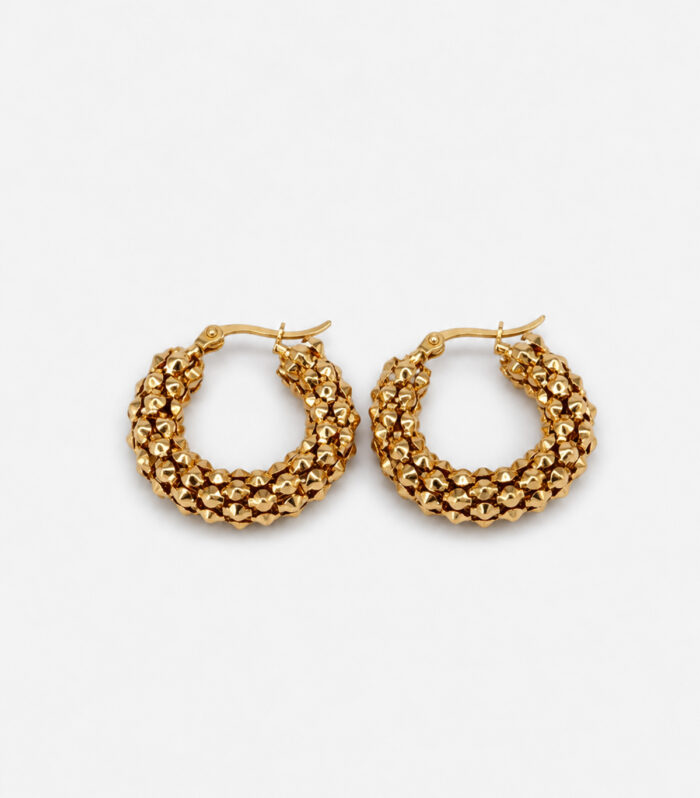 Σκουλαρίκια MARONI Textured Popcorn Hoops