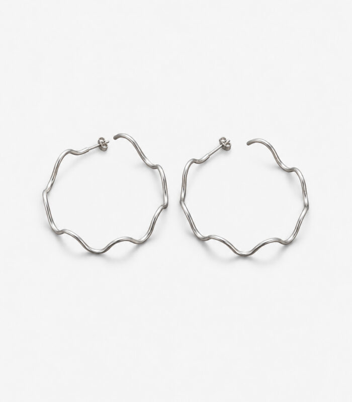 Σκουλαρίκια MARONI Wavy Ripple Hoops