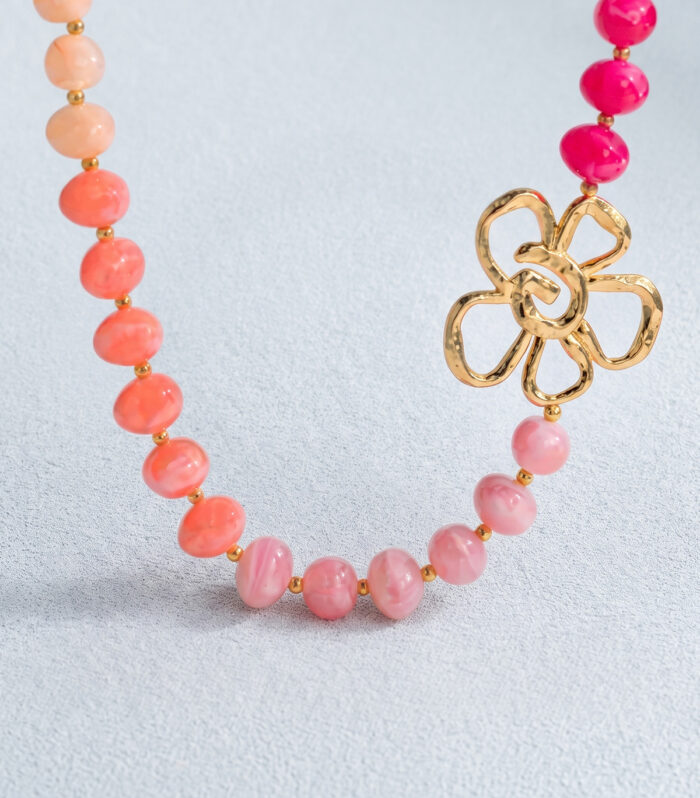Κολιέ MARONI PINK SUNSET BLOOM