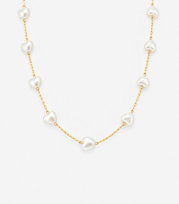 Κολιέ MARONI PEARL HEART STATION