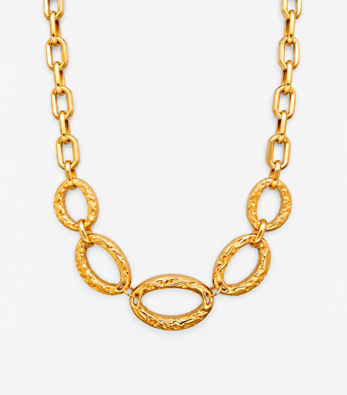 Κολιέ MARONI SCULPTED OVAL CHAIN