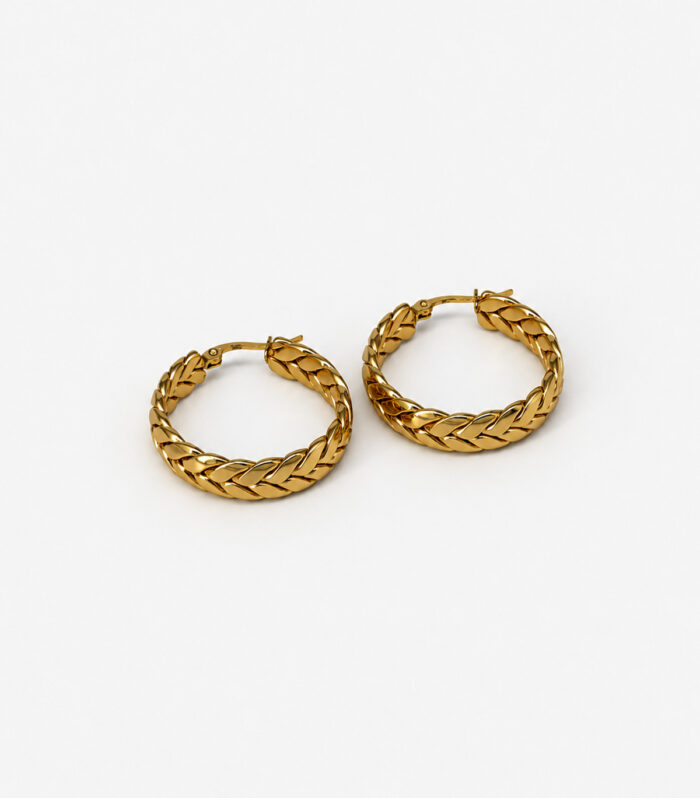 Σκουλαρίκια MARONI BRAIDED HOOPS