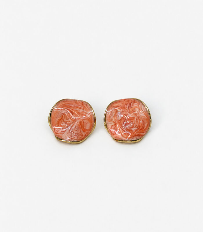 Σκουλαρίκια MARONI ORGANIC RESIN COIN
