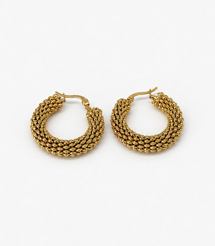 Σκουλαρίκια MARONI TEXTURED HOOPS