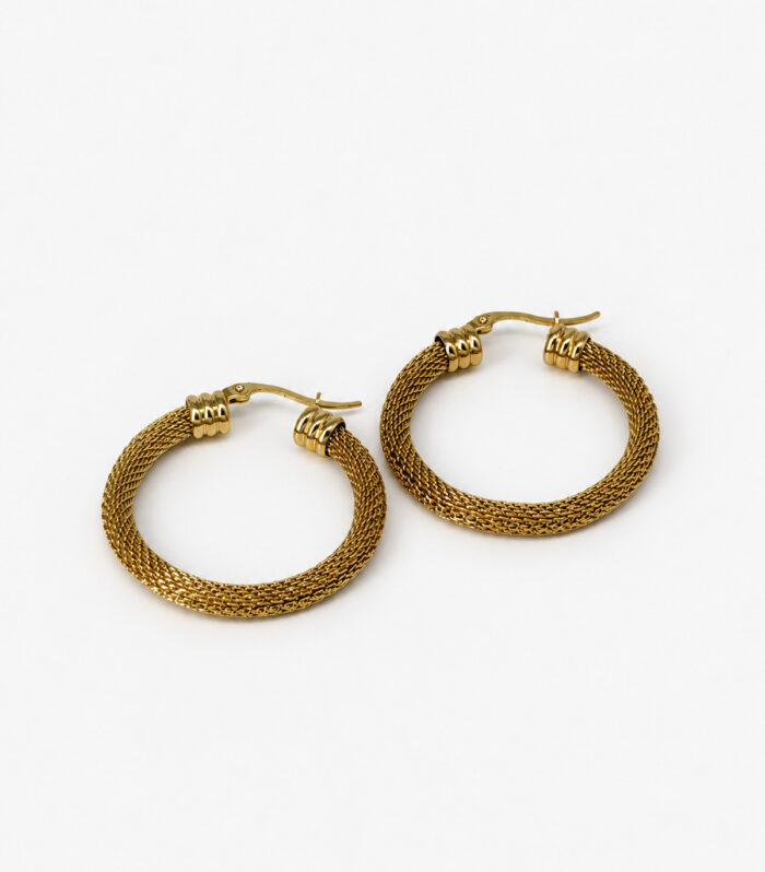 Σκουλαρίκια MARONI TEXTURED MESH HOOPS